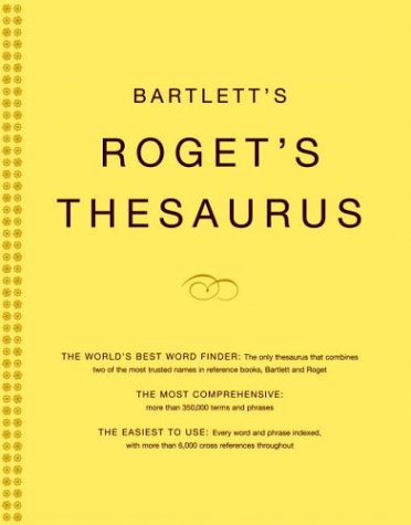 Bartlett's Roget's Thesaurus   2003 9780316735872 Front Cover
