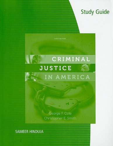 Criminal Justice in America  6th 2011 (Student Manual, Study Guide, etc.) 9780495810872 Front Cover