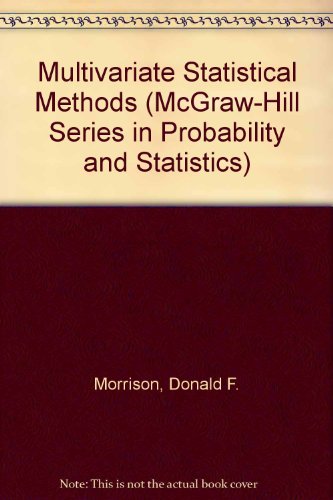 Multivariate Statistical Methods 3rd 1990 9780070431874 Front Cover