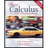Brief Calculus The Study of Rates of Change Updated Edition  2003 9780131019874 Front Cover