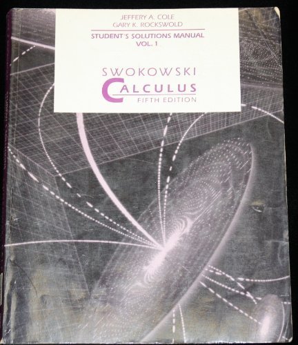 Calculus 5th 1991 (Student Manual, Study Guide, etc.) 9780534924874 Front Cover