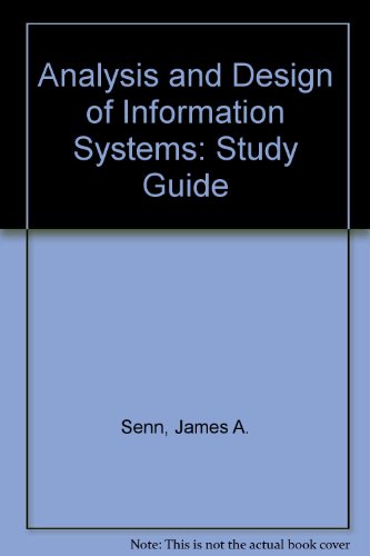 Analysis and Design of Information Systems 2nd (Student Manual, Study Guide, etc.) 9780070562875 Front Cover