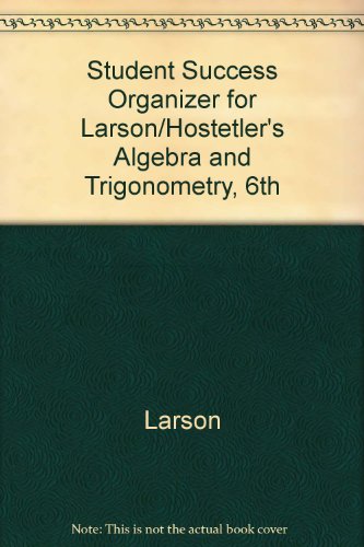 Algebra and Trigonometry  6th 2004 (Student Manual, Study Guide, etc.) 9780618317875 Front Cover