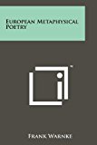 European Metaphysical Poetry N/A 9781258167875 Front Cover