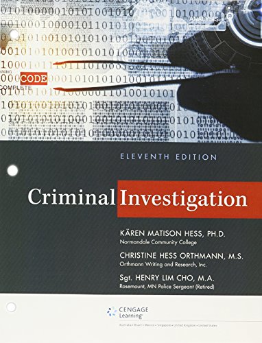 Criminal Investigation + Mindtap Criminal Justice, 6-month Access:   2016 9781337127875 Front Cover