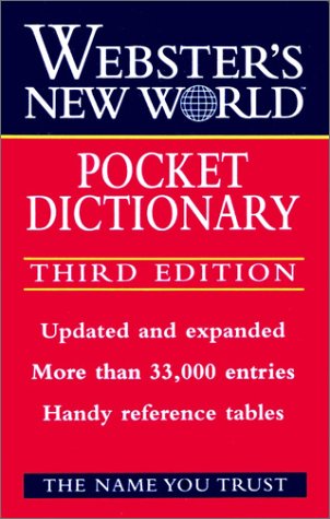 Webster's New World Pocket Dictionary  3rd 1997 9780028618876 Front Cover
