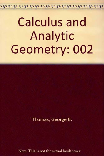Calculus and Analytic Geometry 8th 9780201532876 Front Cover