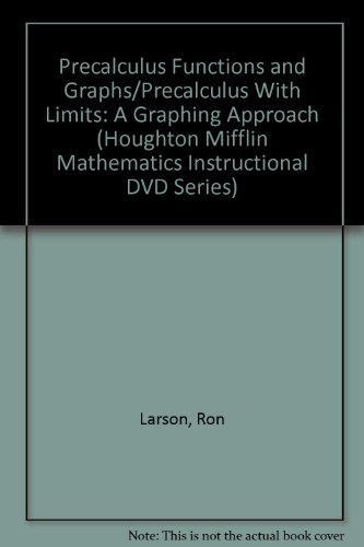 Precalculus with Limits A Graphing Approach 4th 2005 9780618394876 Front Cover