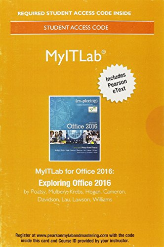MyLab IT with Pearson EText Access Code for Exploring Microsoft Office 2016   2017 9780134455877 Front Cover