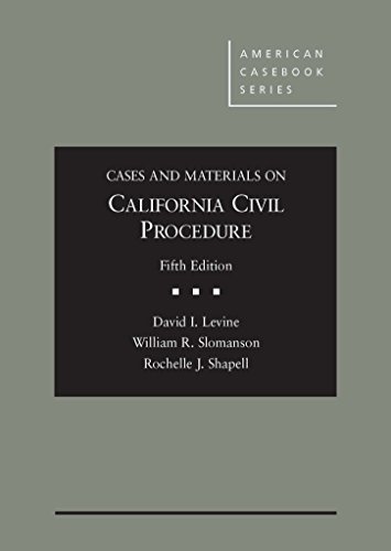 Cases and Materials on California Civil Procedure, 5th  5th 2015 9780314290878 Front Cover