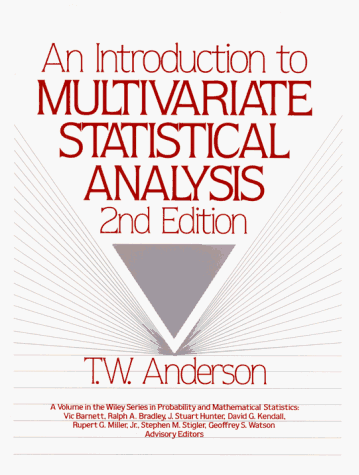 Introduction to Multivariate Statistical Analysis  2nd 1984 9780471889878 Front Cover