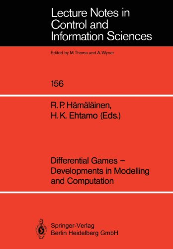 Differential Games Developments in Modelling and Computation - International Symposium Proceedings  1991 9783540537878 Front Cover