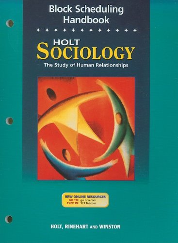 Sociology Block Scheduling Handbook 5th (Teachers Edition, Instructors Manual, etc.) 9780030388880 Front Cover
