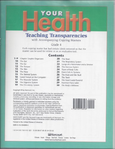 Teaching Transparencies 3rd 2003 (Teachers Edition, Instructors Manual, etc.) 9780153346880 Front Cover