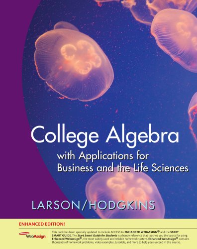 College Algebra with Applications for Business and Life Sciences   2010 9781439047880 Front Cover