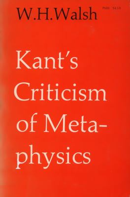 Kant's Criticism of Metaphysics   1997 9780748608881 Front Cover