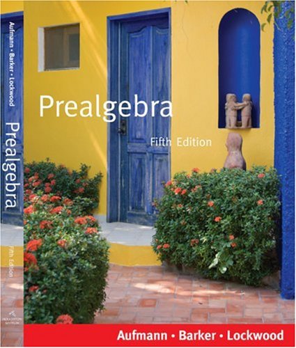 Prealgebra  5th 2009 9780618956883 Front Cover