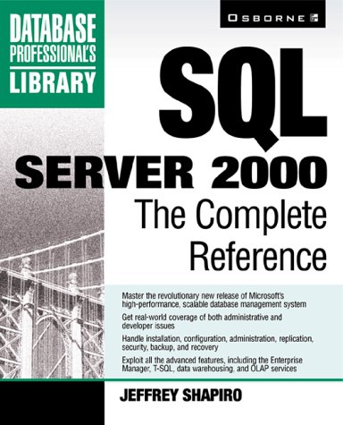 SQL Server 2000 The Complete Reference  2001 9780072125887 Front Cover