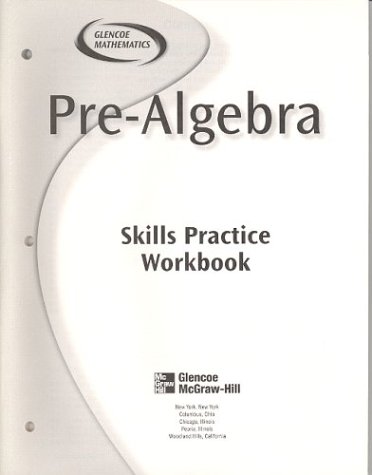 Pre-Algebra Skills Practice Workbook   2003 9780078277887 Front Cover