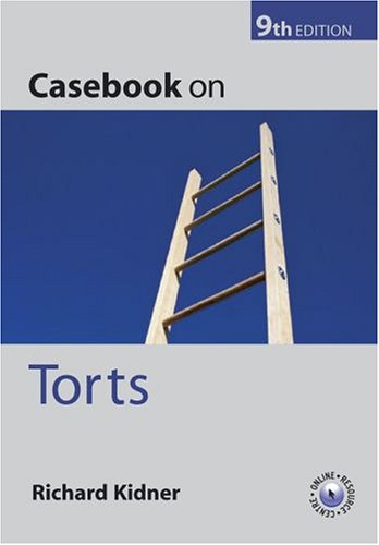 Casebook on Torts  9th 2006 (Revised) 9780199287888 Front Cover