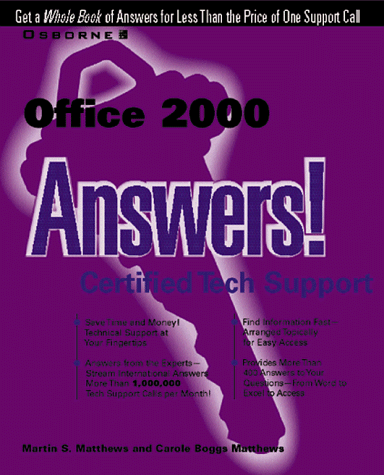 Office 2000 Answers!   1999 9780072118889 Front Cover