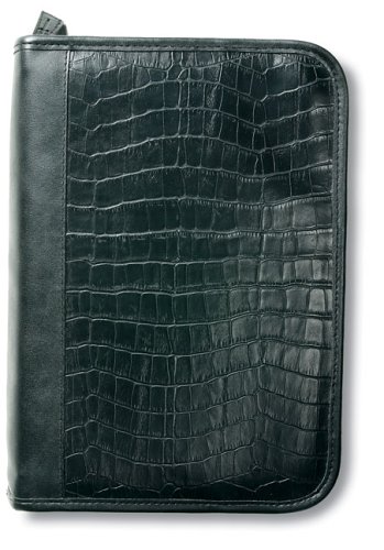 Alligator Bible Cover, Organizer Zippered, Leather Look, Black, Extra Large  2005 9780310807889 Front Cover
