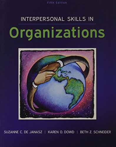 Interpersonal Skills in Organizations with Connect Access Card  5th 2015 9781259330889 Front Cover