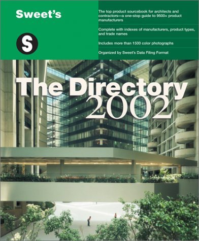 Sweet's the Directory 2002   2002 9780071386890 Front Cover