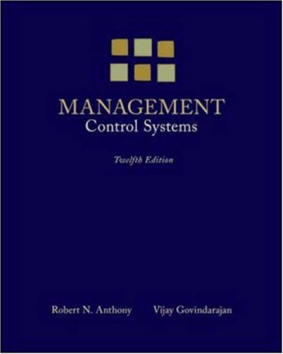 Management Control Systems  12th 2007 (Revised) 9780073100890 Front Cover
