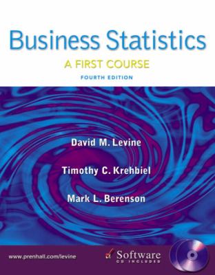 Business Stats First course pie no us Sales 4th 2006 9780131536890 Front Cover