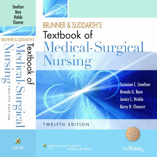 Textbook of Medical Surgical Nursing  12th 2010 9780781785891 Front Cover