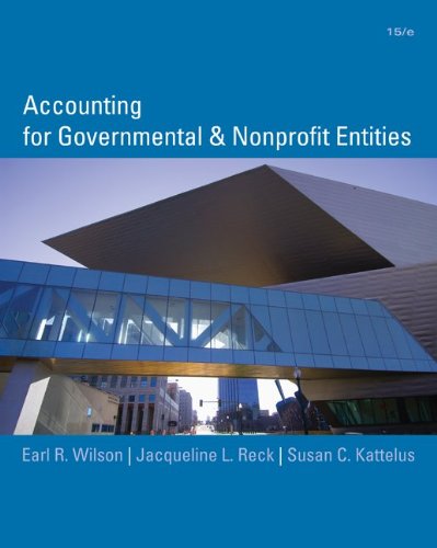 Accounting for Governmental and Nonprofit Entities  15th 2010 9780077351892 Front Cover