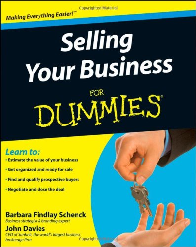 Selling Your Business for Dummies   2009 9780470381892 Front Cover