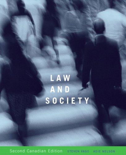 LAW+SOCIETY >CANADIAN< 2nd 2008 9780132016896 Front Cover