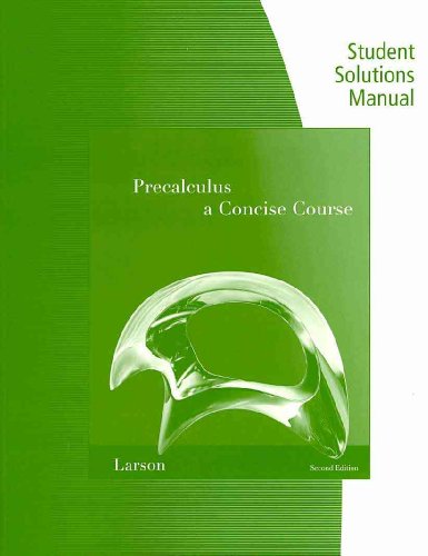 Precalculus A Concise Course 2nd 2011 9780538738897 Front Cover