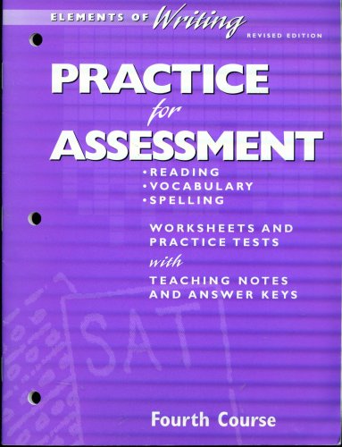 Elements of Writing : Practice Assessment - Reading, Vocabulary, Spelling N/A 9780030511899 Front Cover