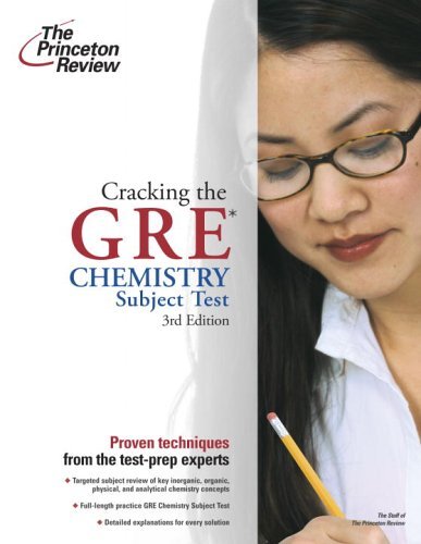 Cracking the GRE Chemistry Subject Test, 3rd Edition  3rd 9780375764899 Front Cover