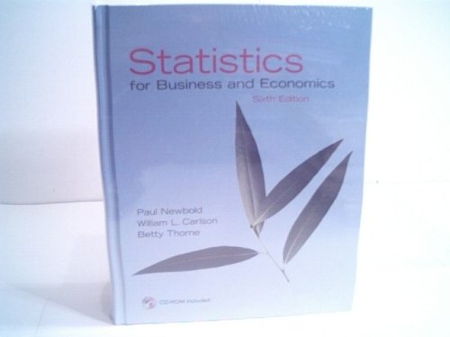 Statistics for Business and Economics  6th 2007 9780131880900 Front Cover