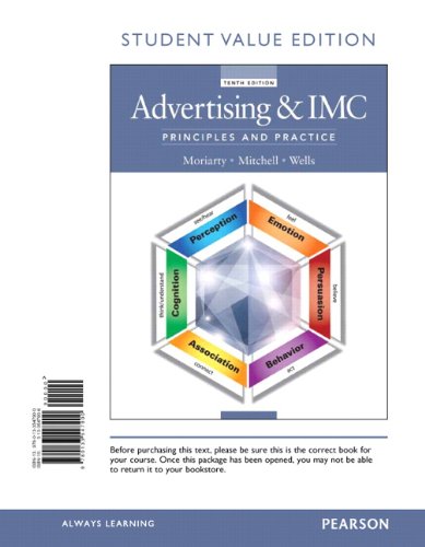 Advertising & Imc: Principles and Practice, Student Value Edition  2014 9780133547900 Front Cover