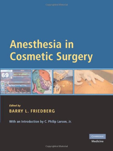 Anesthesia in Cosmetic Surgery   2007 9780521870900 Front Cover