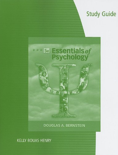 Essentials of Psychology  5th 2011 (Student Manual, Study Guide, etc.) 9780495903901 Front Cover