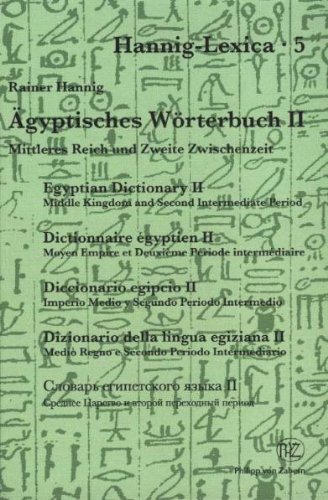 ï¿½gyptisches Wï¿½rterbuch 2 Mittleres Reich und zweite Zwischenzeit  2006 9783805336901 Front Cover