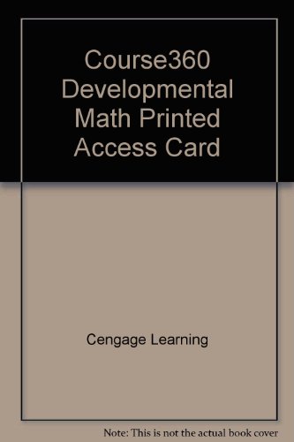 Course360 Developmental Math Printed Access Card  2nd 2011 9781111861902 Front Cover