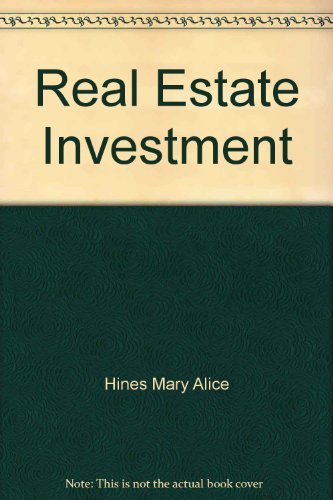 Real Estate Investment   1980 9780023544903 Front Cover