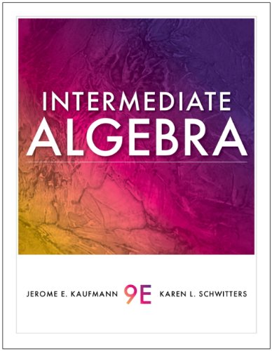 Intermediate Algebra  9th 2011 (Student Manual, Study Guide, etc.) 9780538731904 Front Cover