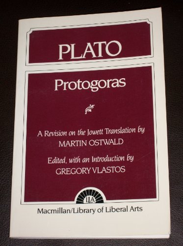 Plato Protagoras 1st 1956 (Reprint) 9780023610905 Front Cover