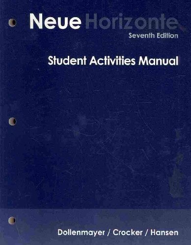 Neue Horizonte  7th 2009 (Student Manual, Study Guide, etc.) 9780618953905 Front Cover
