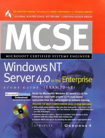 MCSE Windows NT Server 4.0 in the Enterprise Study Guide Exam 70-68  1998 9780078824906 Front Cover