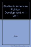 Studies in American Political Development N/A 9780300037906 Front Cover
