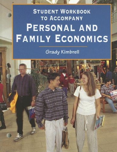 Student Workbook to Accompany Personal and Family Economics 1st (Workbook) 9780314067906 Front Cover